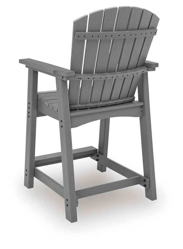 Sanctuary Beach Dark Gray Outdoor Counter Height Dining Set by Ashley at Eve Furniture