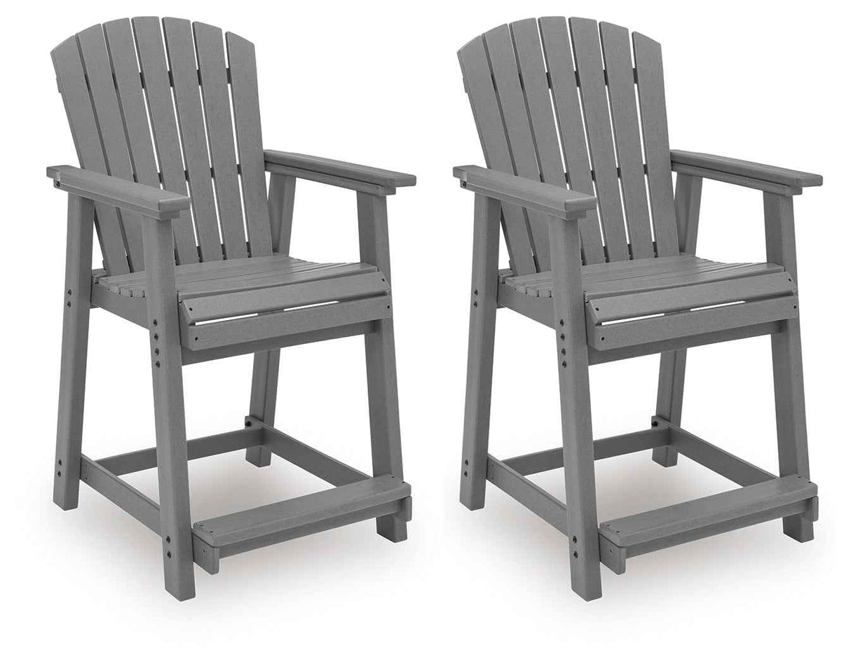 Sanctuary Beach Dark Gray Outdoor Counter Height Dining Set by Ashley at Eve Furniture
