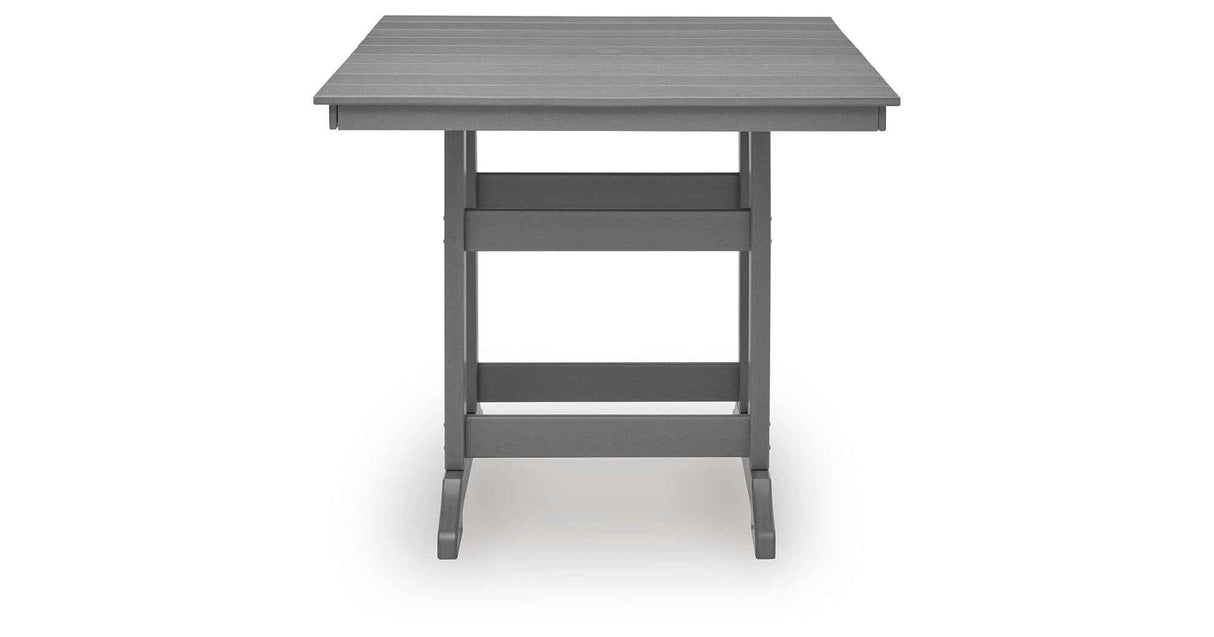 Sanctuary Beach Dark Gray Outdoor Counter Height Dining Table by Ashley at Eve Furniture