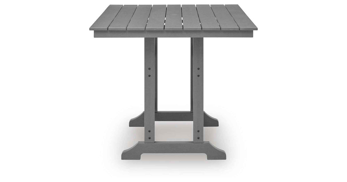 Sanctuary Beach Dark Gray Outdoor Counter Height Dining Table by Ashley at Eve Furniture