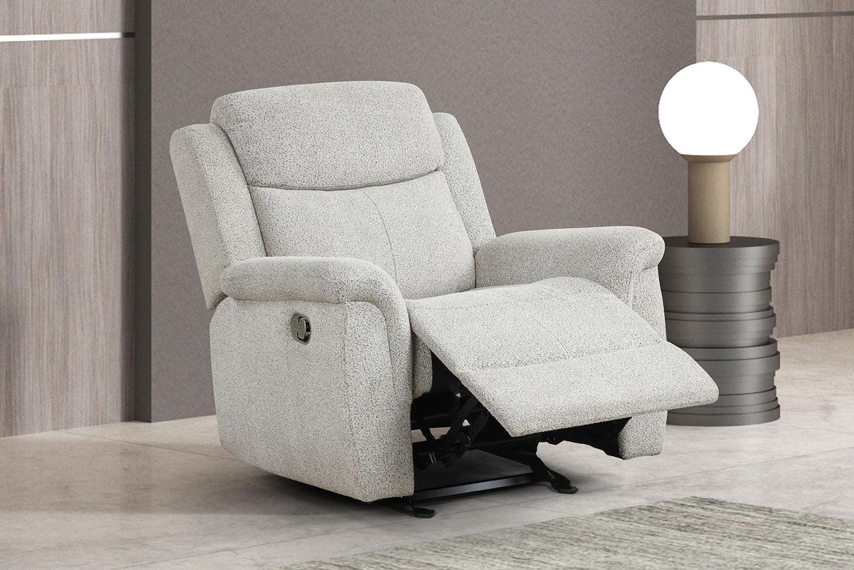 Sandbach Light Gray Manual Glider Recliner by Furniture of America at Eve Furniture
