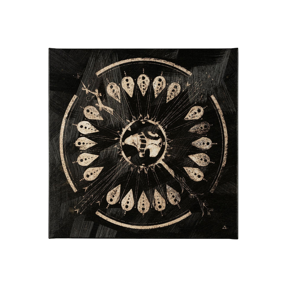 Sandpainting-Ink II by Chad Mackay a Hand Embellished Textured Canvas by Mercana at Eve Furniture