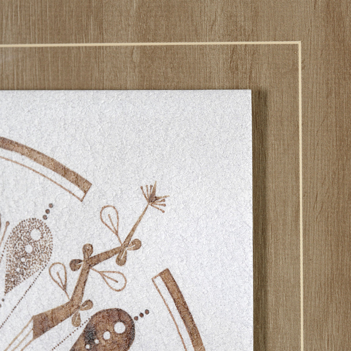 Sandpainting-Watercolor II by Mercana Studio Hand Embellished Framed Art Print Matted under Glass by Mercana at Eve Furniture