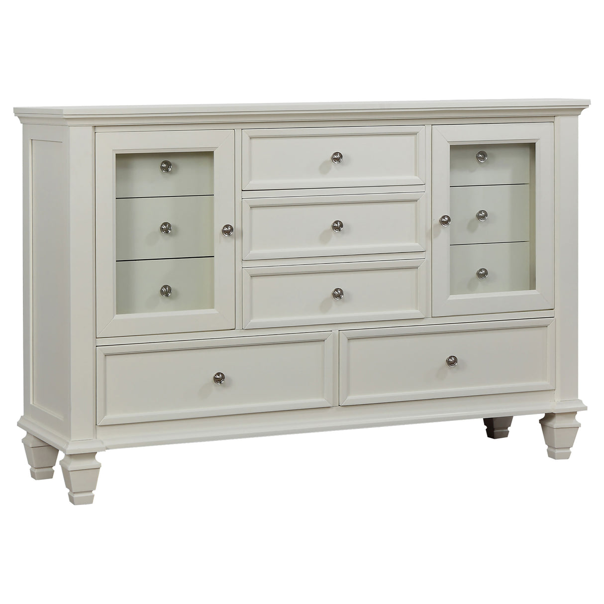 Sandy Beach Cream White 5-Piece Eastern King Bedroom Set by Coaster at Eve Furniture