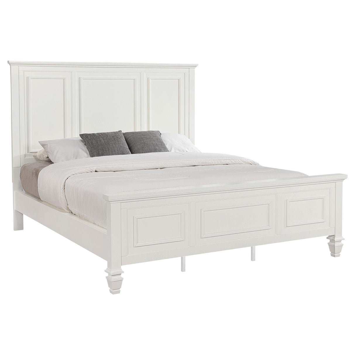 Sandy Beach Cream White California King Panel Bed by Coaster at Eve Furniture