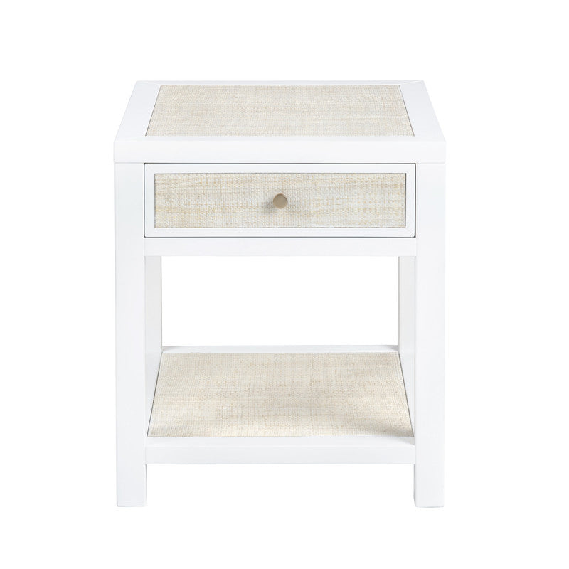 Sandy Shores White/Cream End Table by Crestview at Eve Furniture