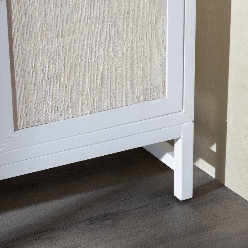 Sandy Shores White/Cream Four-Door Sideboard by Crestview at Eve Furniture