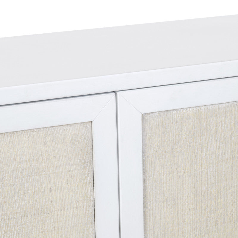 Sandy Shores White/Cream Four-Door Sideboard by Crestview at Eve Furniture