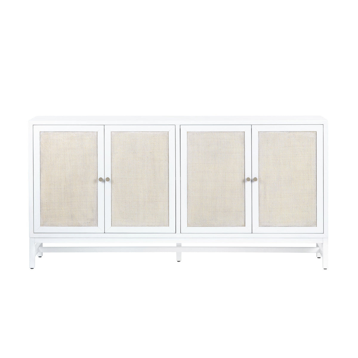 Sandy Shores White/Cream Four-Door Sideboard by Crestview at Eve Furniture