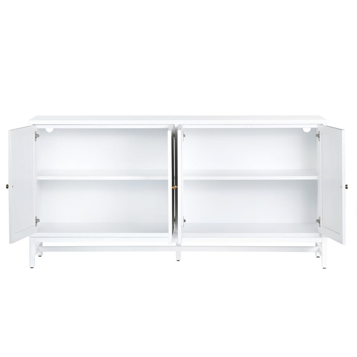 Sandy Shores White/Cream Four-Door Sideboard by Crestview at Eve Furniture
