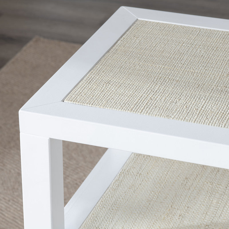 Sandy Shores White/Cream Side Table by Crestview at Eve Furniture