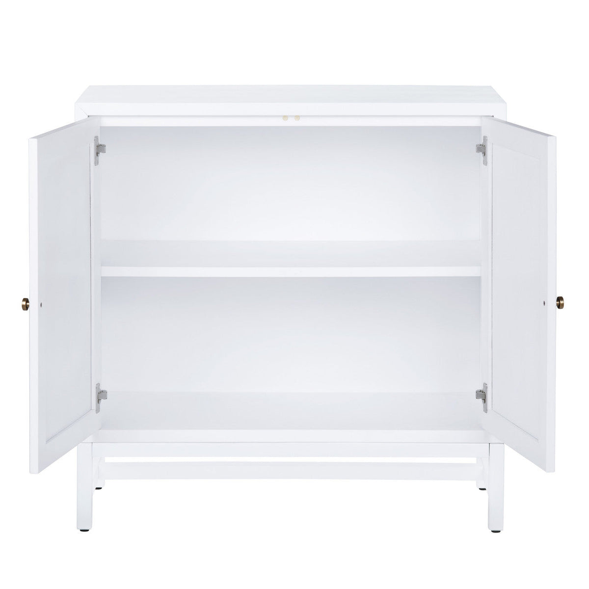 Sandy Shores White/Cream Two-Door Cabinet by Crestview at Eve Furniture