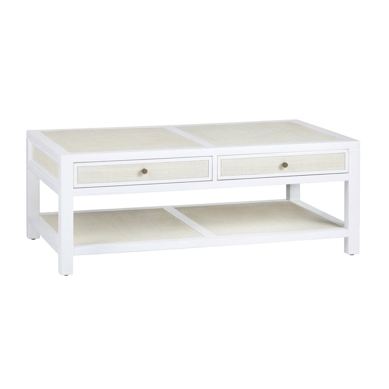 Sandy Shores White/Tan Cocktail Table by Crestview at Eve Furniture