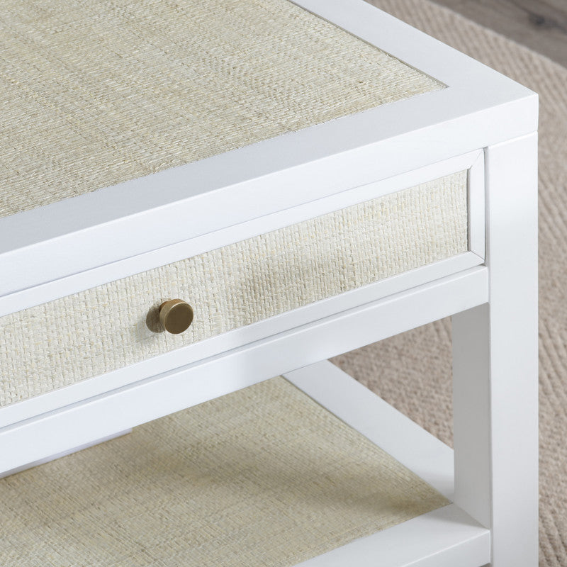 Sandy Shores White/Tan Cocktail Table by Crestview at Eve Furniture