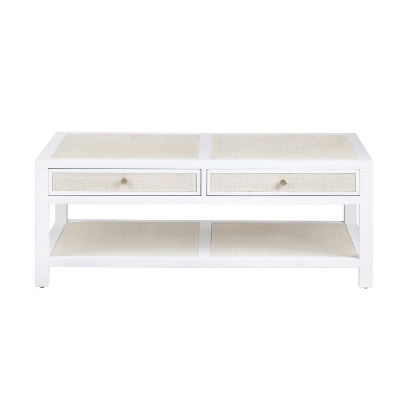Sandy Shores White/Tan Cocktail Table by Crestview at Eve Furniture