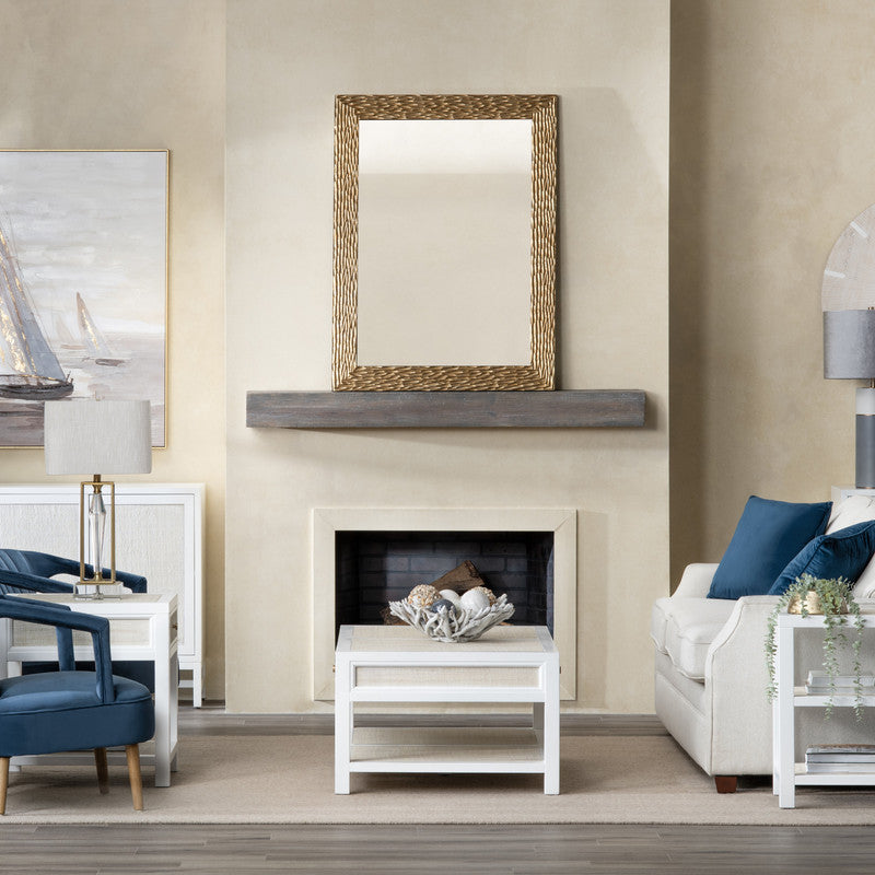 Sandy Shores White/Tan Cocktail Table by Crestview at Eve Furniture