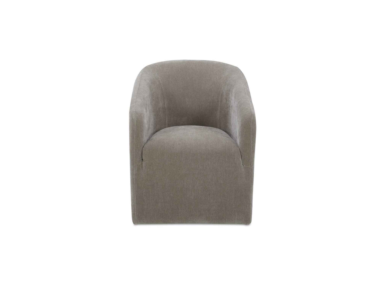 Sandy Taupe Rolling Dining Chair
