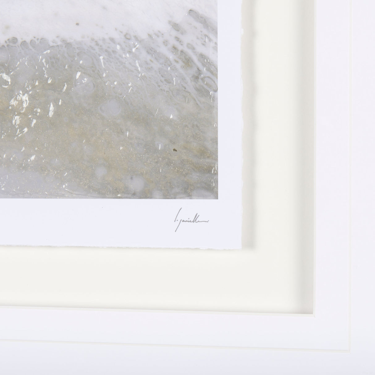 Sandy Waves III by Mercana Studio a Hand Embellished Textured Framed Art Print Matted under Glass by Mercana at Eve Furniture