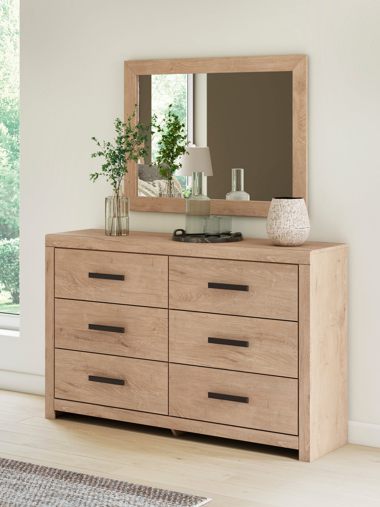 Sanginlane Tan Bedroom Mirror (Mirror Only) by Ashley at Eve Furniture