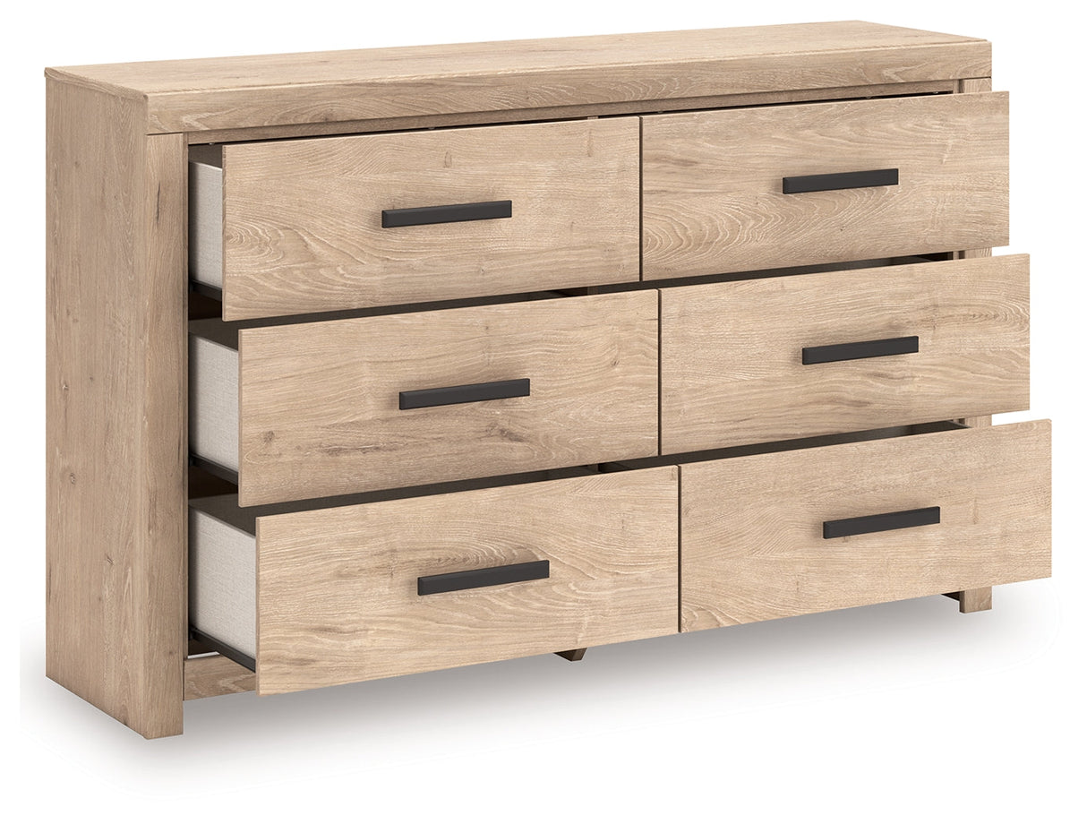 Sanginlane Tan Crossbuck Youth Panel Bedroom Set by Ashley at Eve Furniture