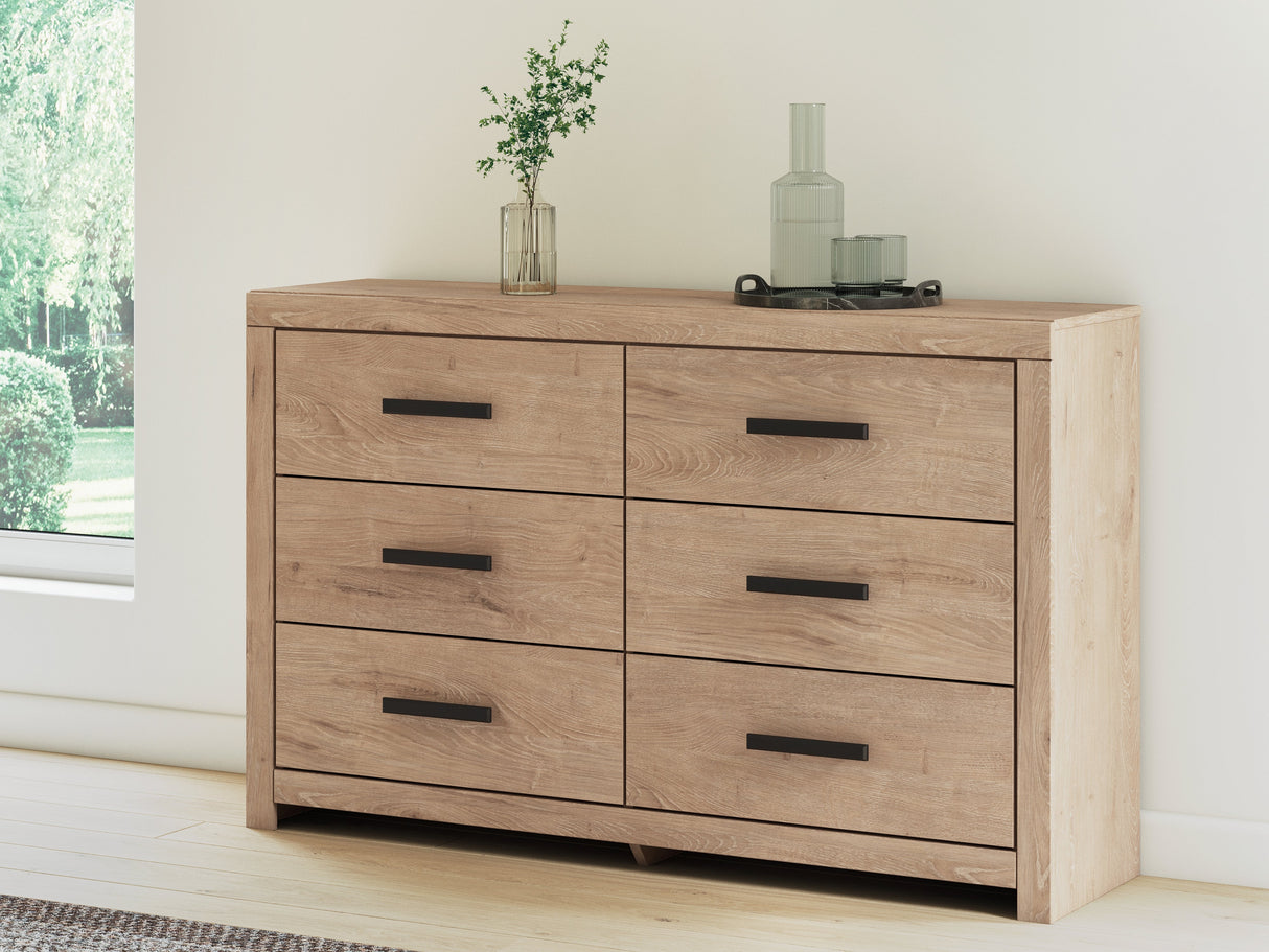 Sanginlane Tan Dresser by Ashley at Eve Furniture