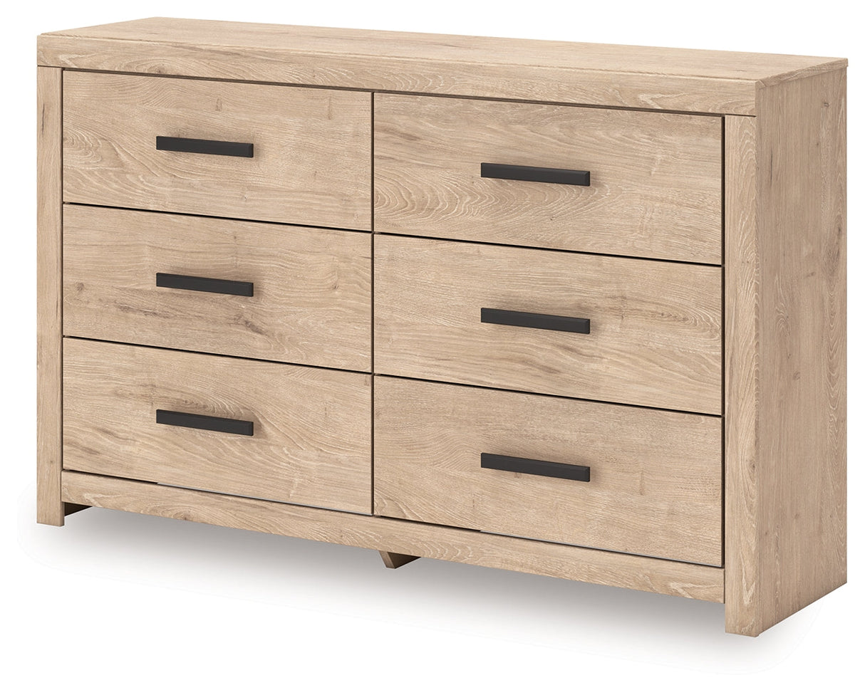 Sanginlane Tan Dresser by Ashley at Eve Furniture