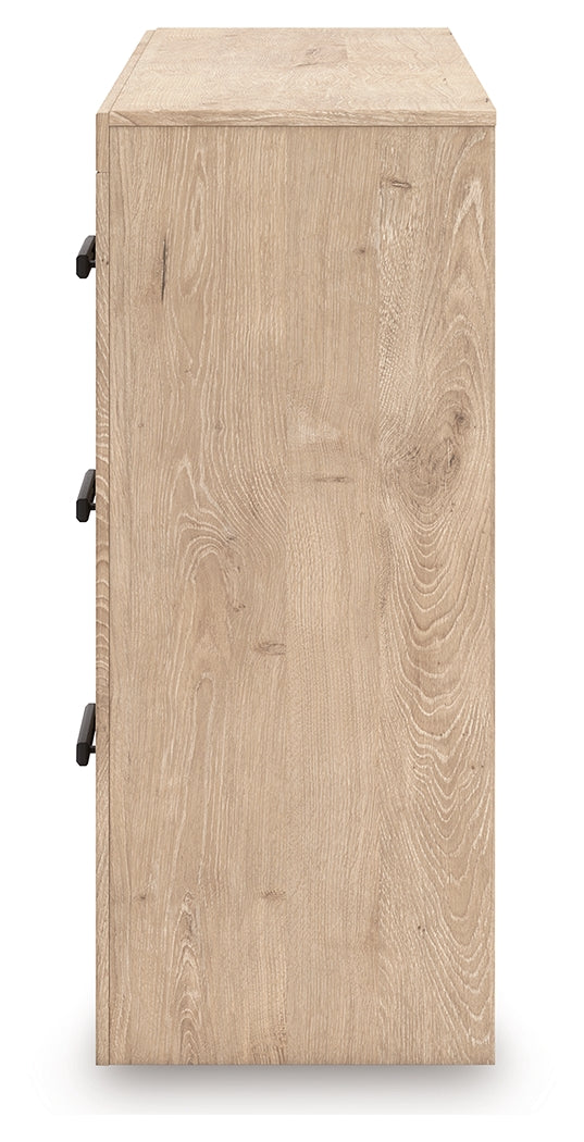 Sanginlane Tan Dresser by Ashley at Eve Furniture