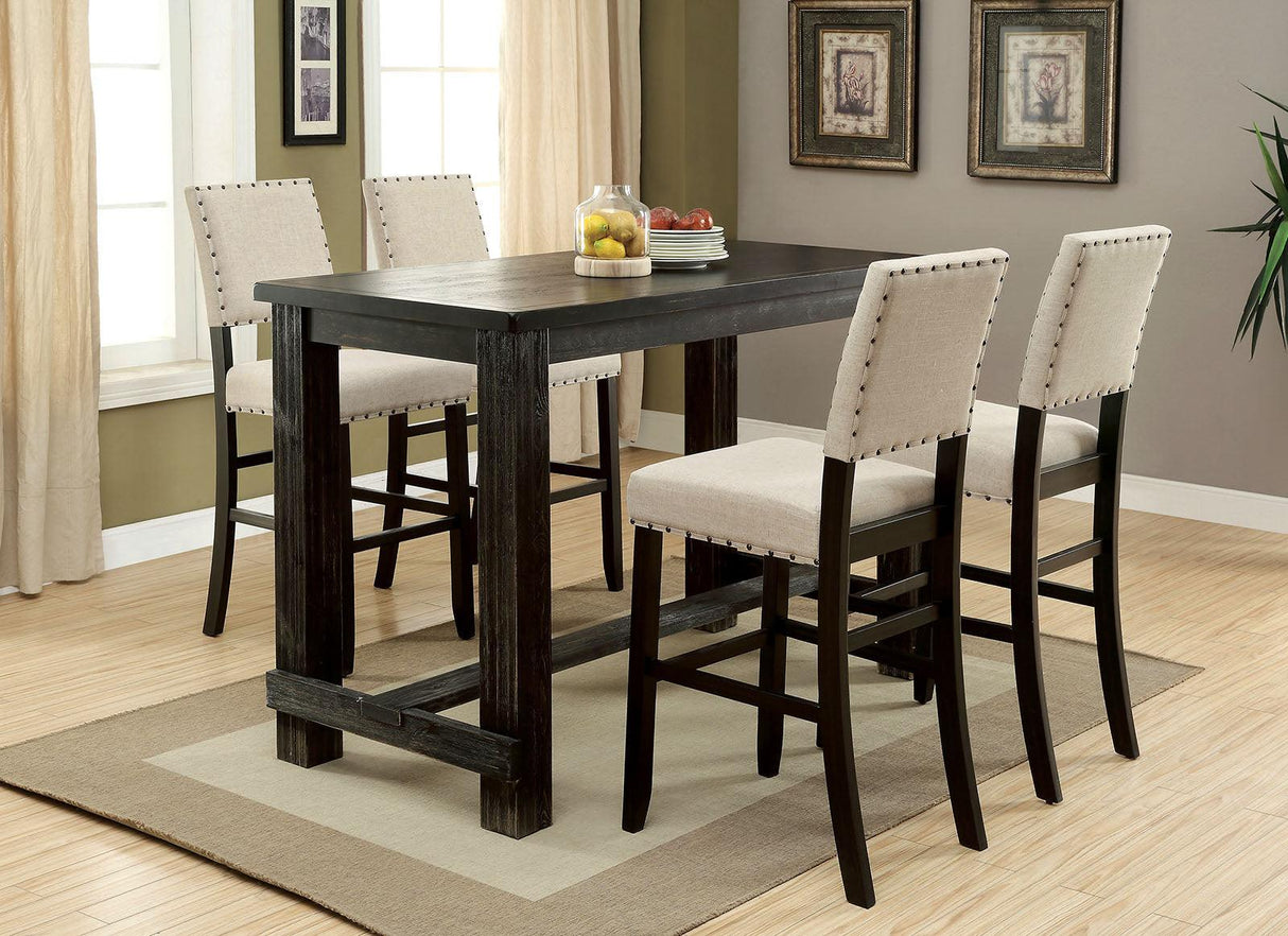 Sania Antique Black Bar Table by Furniture of America at Eve Furniture