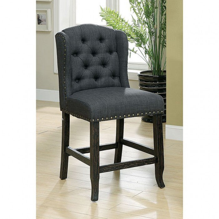 Sania Rustic Counter Height Chair Set of 2 by Furniture of America at Eve Furniture