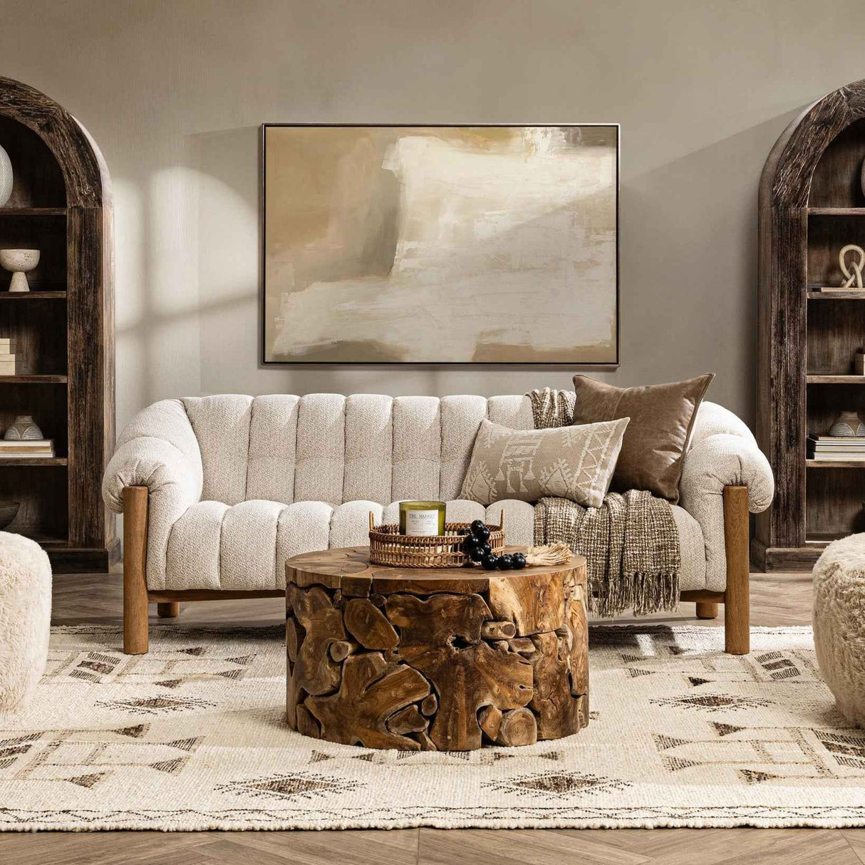 Sansa Cream Sofa by Classic Home at Eve Furniture