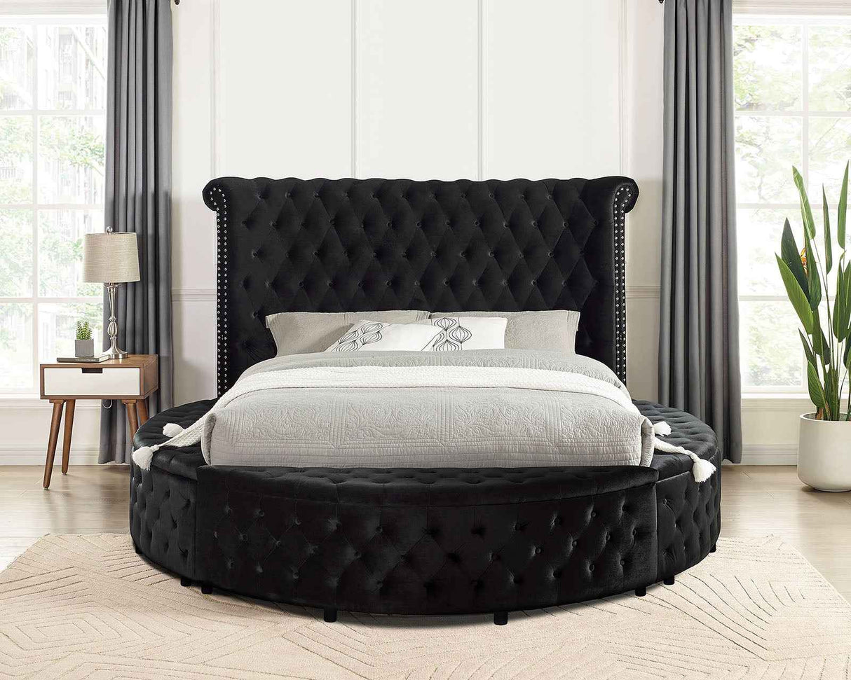 Sansom Black 5-Piece Queen Bedroom Set by Furniture of America at Eve Furniture