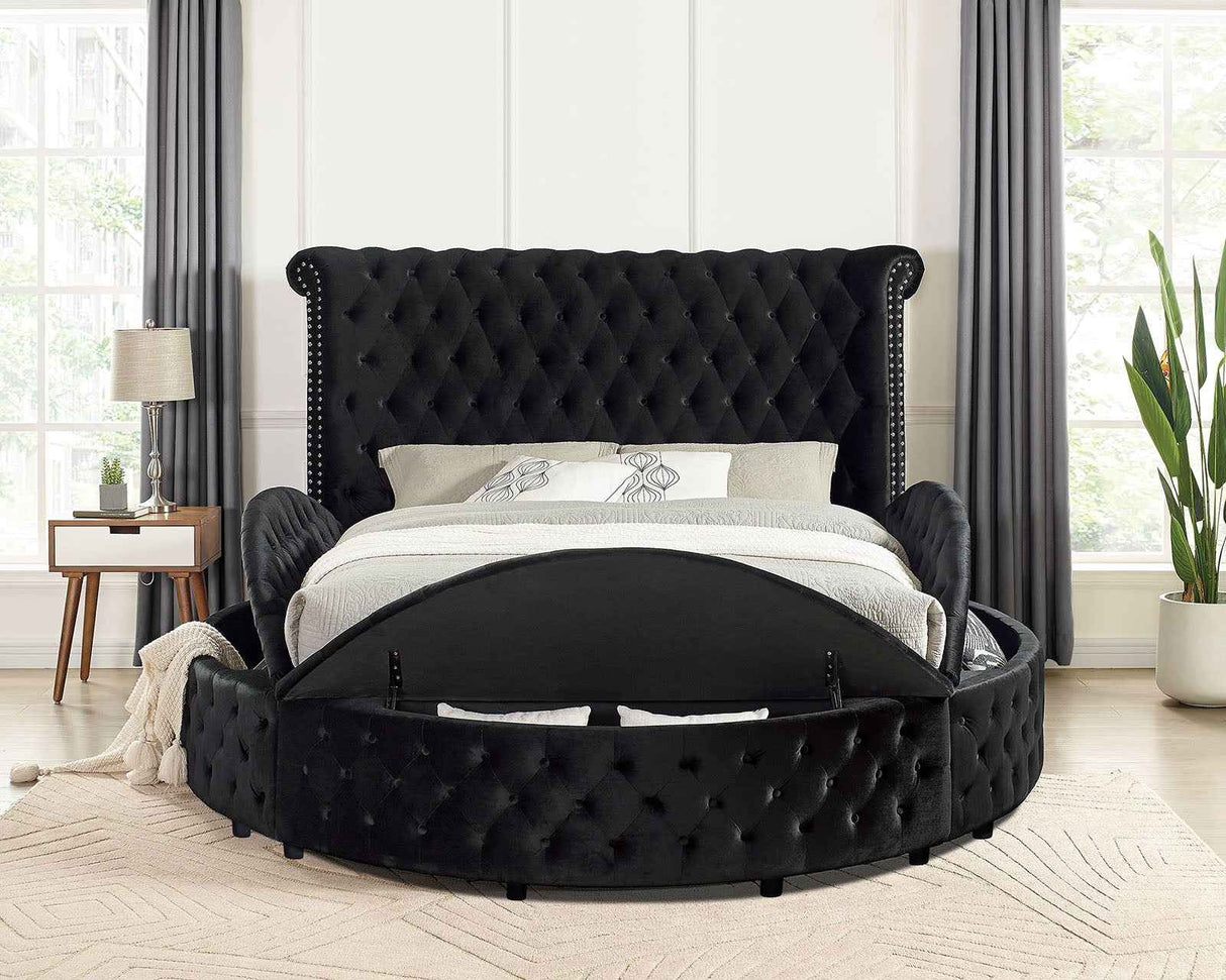 Sansom Black 5-Piece Queen Bedroom Set by Furniture of America at Eve Furniture