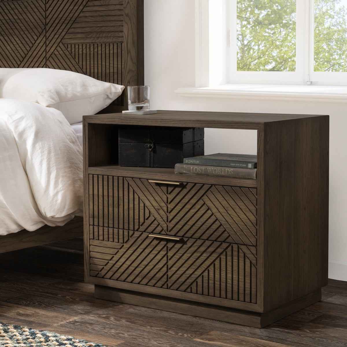 Santa Clara Toasted Brown 2 Drawer Nightstand by Classic Home at Eve Furniture