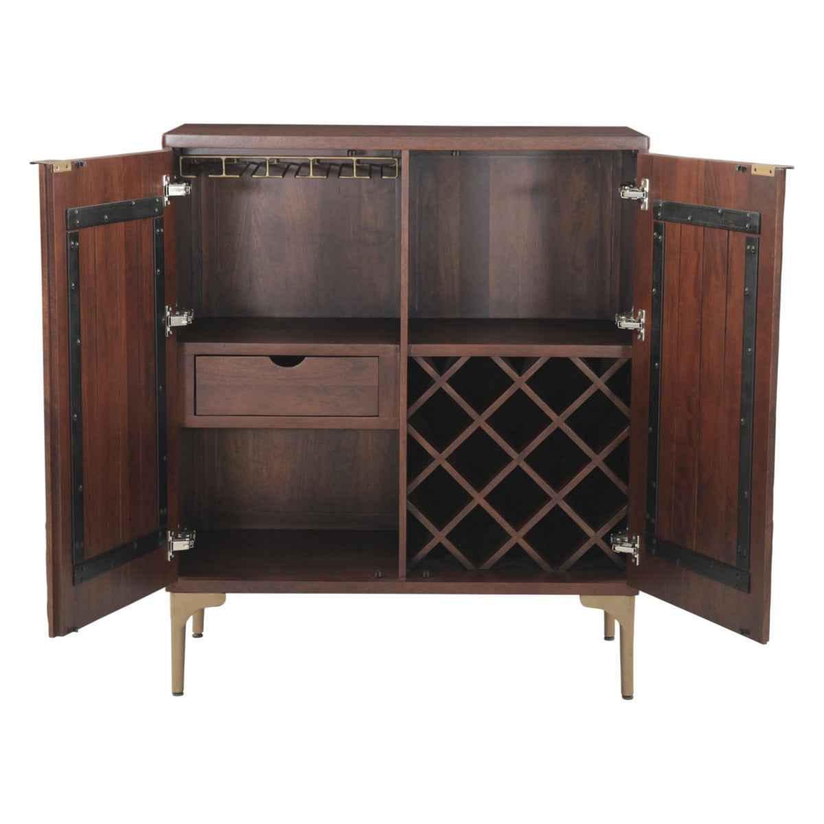 Santa Cruz 39" Bar Cabinet in Two Tone by Home Trends & Design at Eve Furniture
