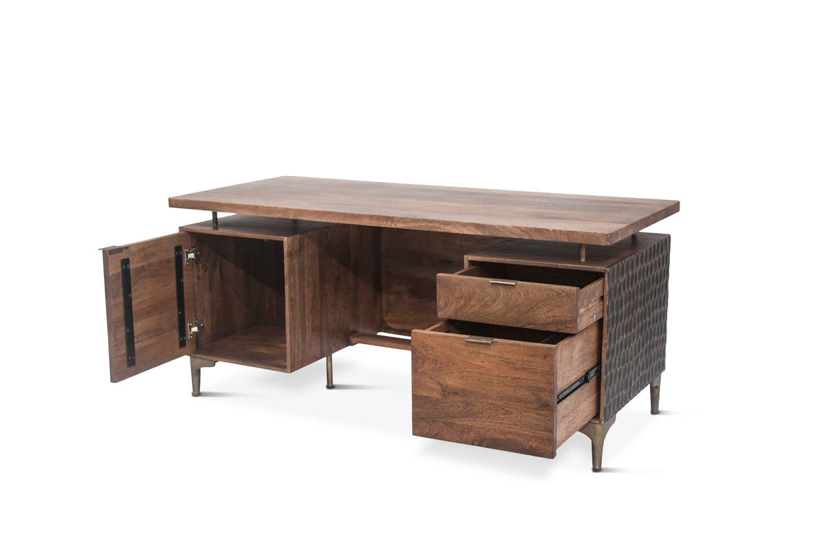 Santa Cruz 66" Office Desk in Two Tone by Home Trends & Design at Eve Furniture