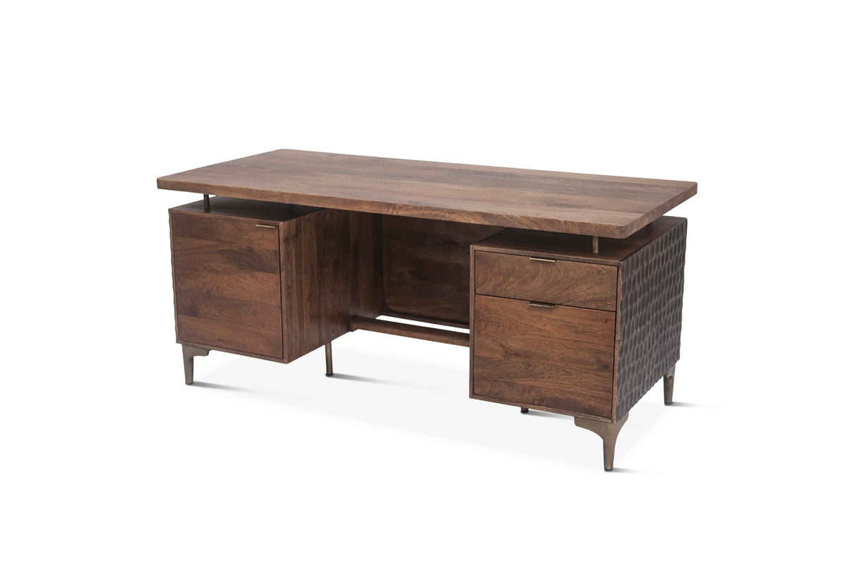 Santa Cruz 66" Office Desk in Two Tone by Home Trends & Design at Eve Furniture