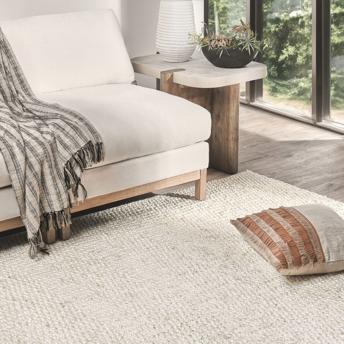 Santa Cruz Jute Ivory Rug by Classic Home at Eve Furniture