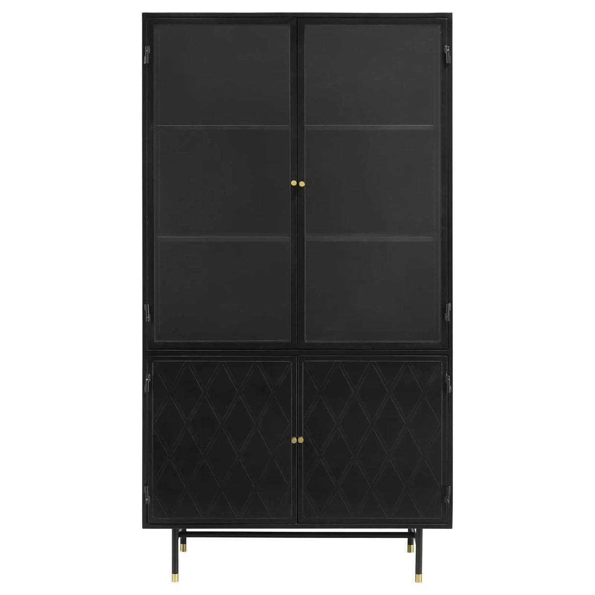 Santiago Matte Black Rectangular 4-Door Cabinet by Coaster at Eve Furniture