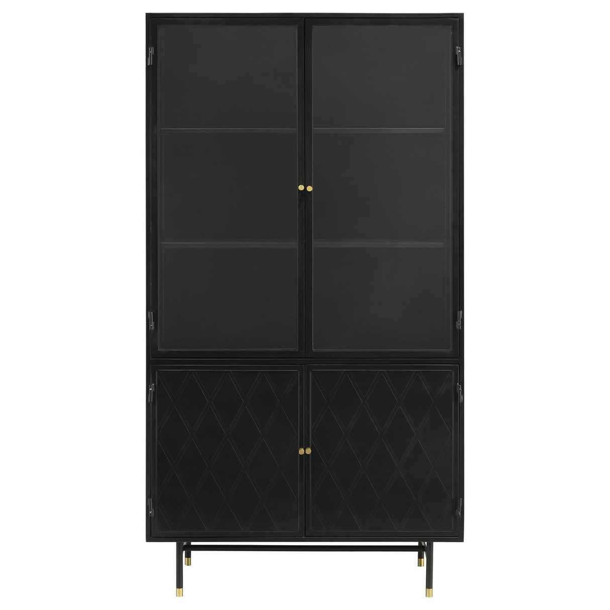 Santiago Matte Black Rectangular 4-Door Cabinet by Coaster at Eve Furniture