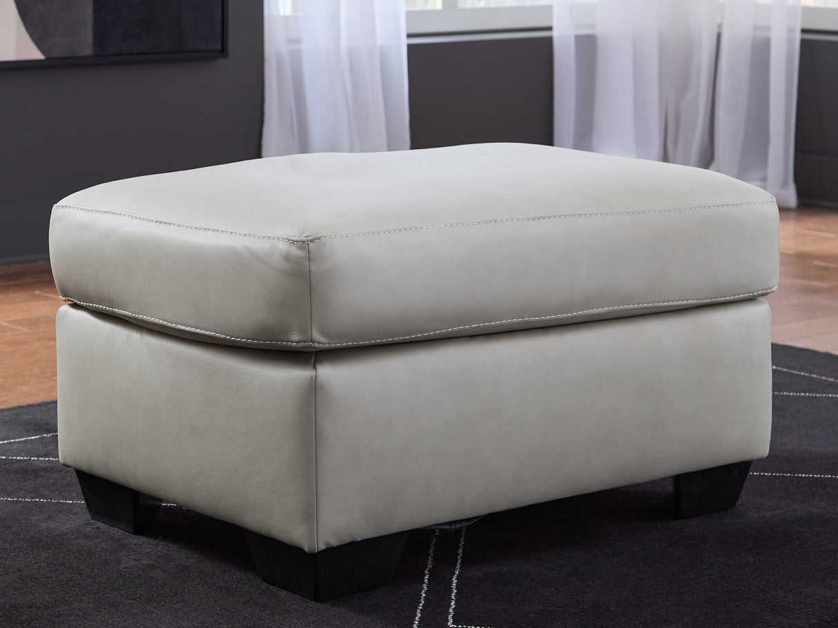 Santorine Bone Ottoman by Ashley at Eve Furniture