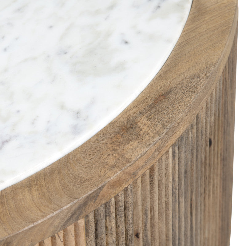 Santorini Brown/White Cocktail Table by Crestview at Eve Furniture