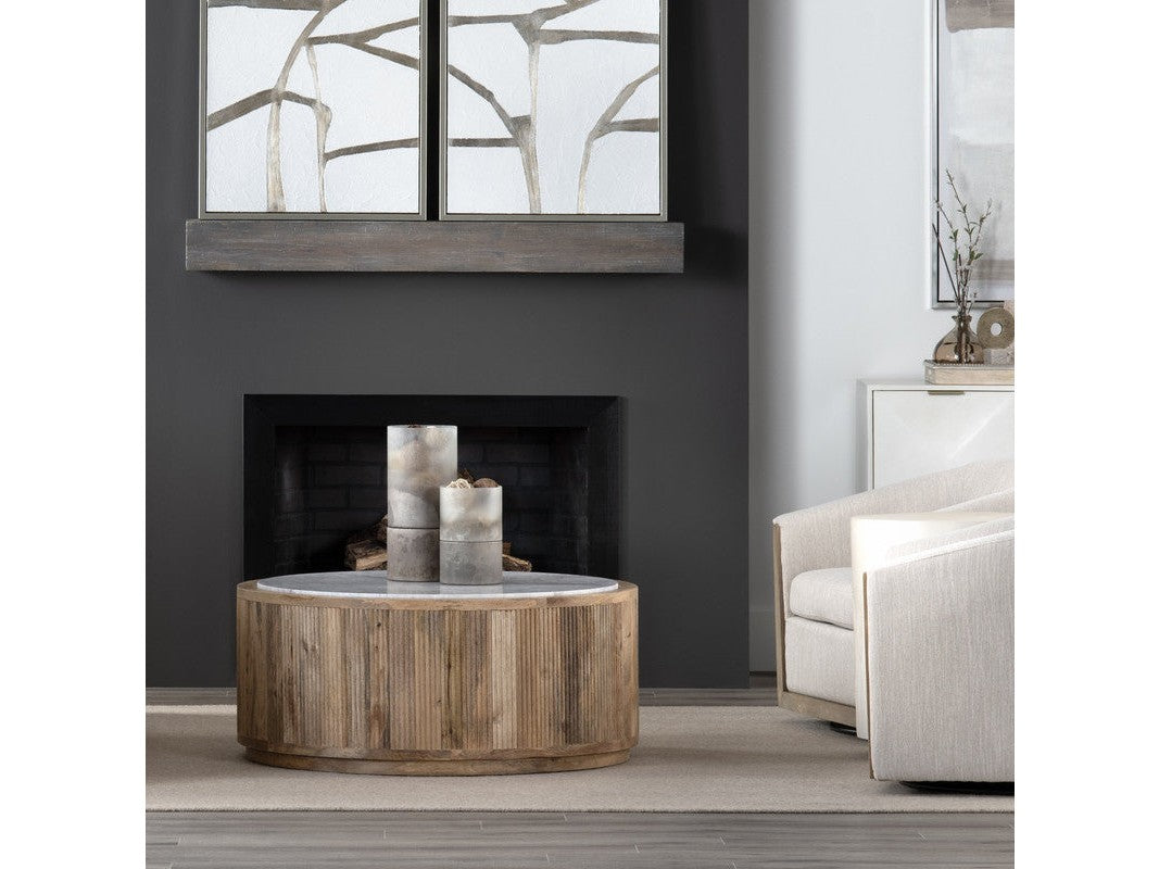 Santorini Brown/White Cocktail Table by Crestview at Eve Furniture
