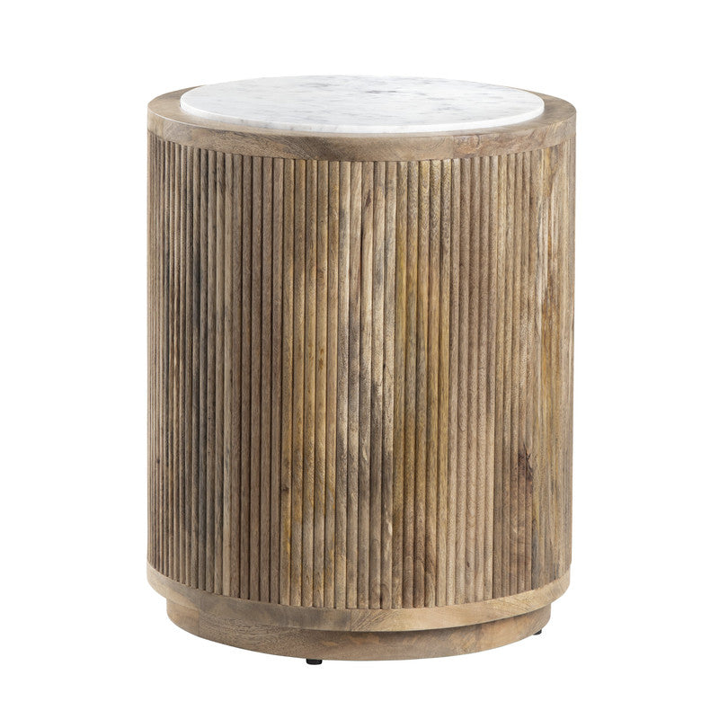 Santorini Brown/White End Table by Crestview at Eve Furniture