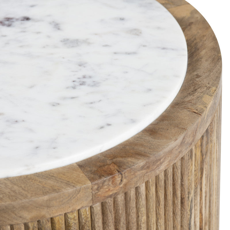 Santorini Brown/White End Table by Crestview at Eve Furniture