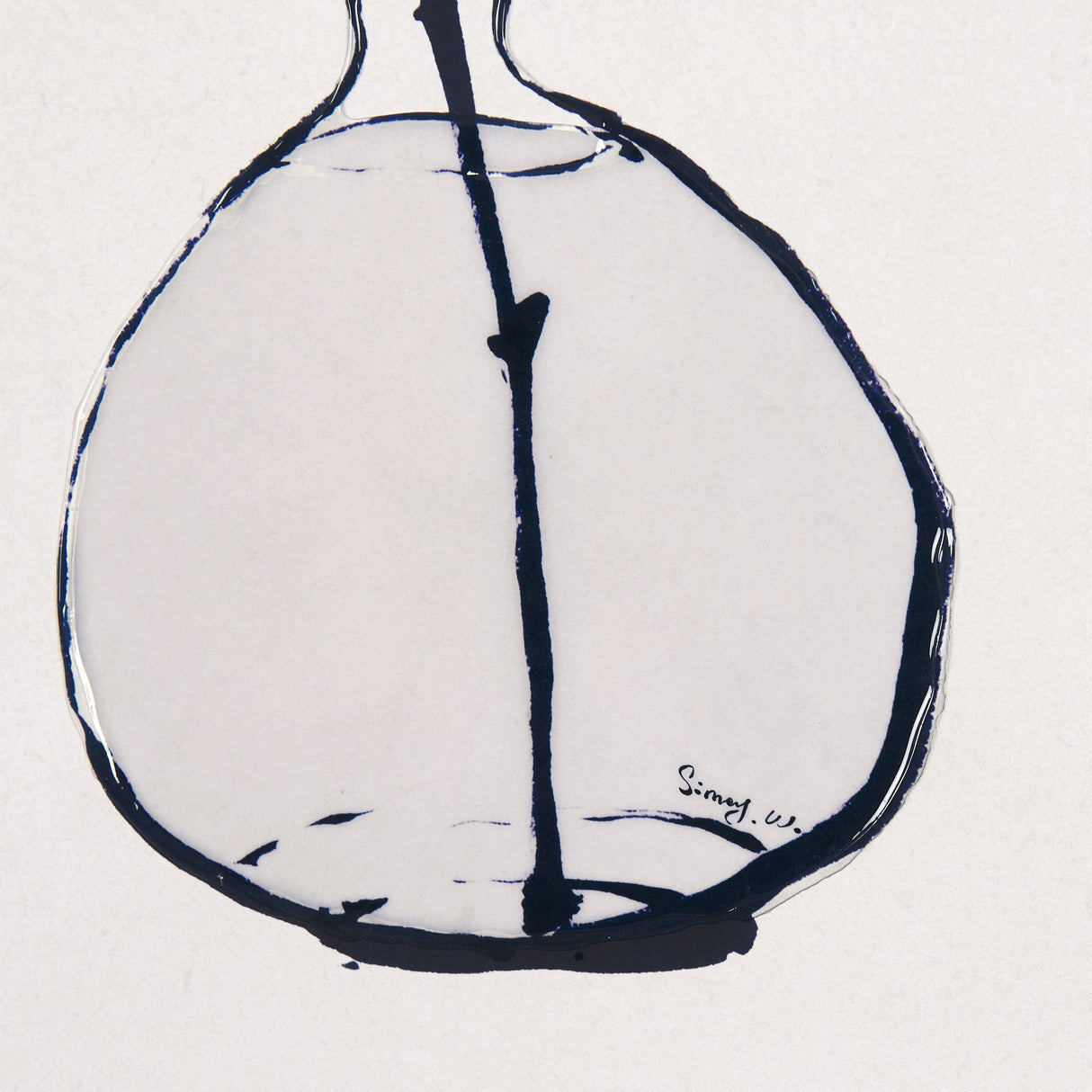 Sapphire Vase I by Mercana Studio a Hand Embellished Textured Framed Art Print Matted under Glass by Mercana at Eve Furniture