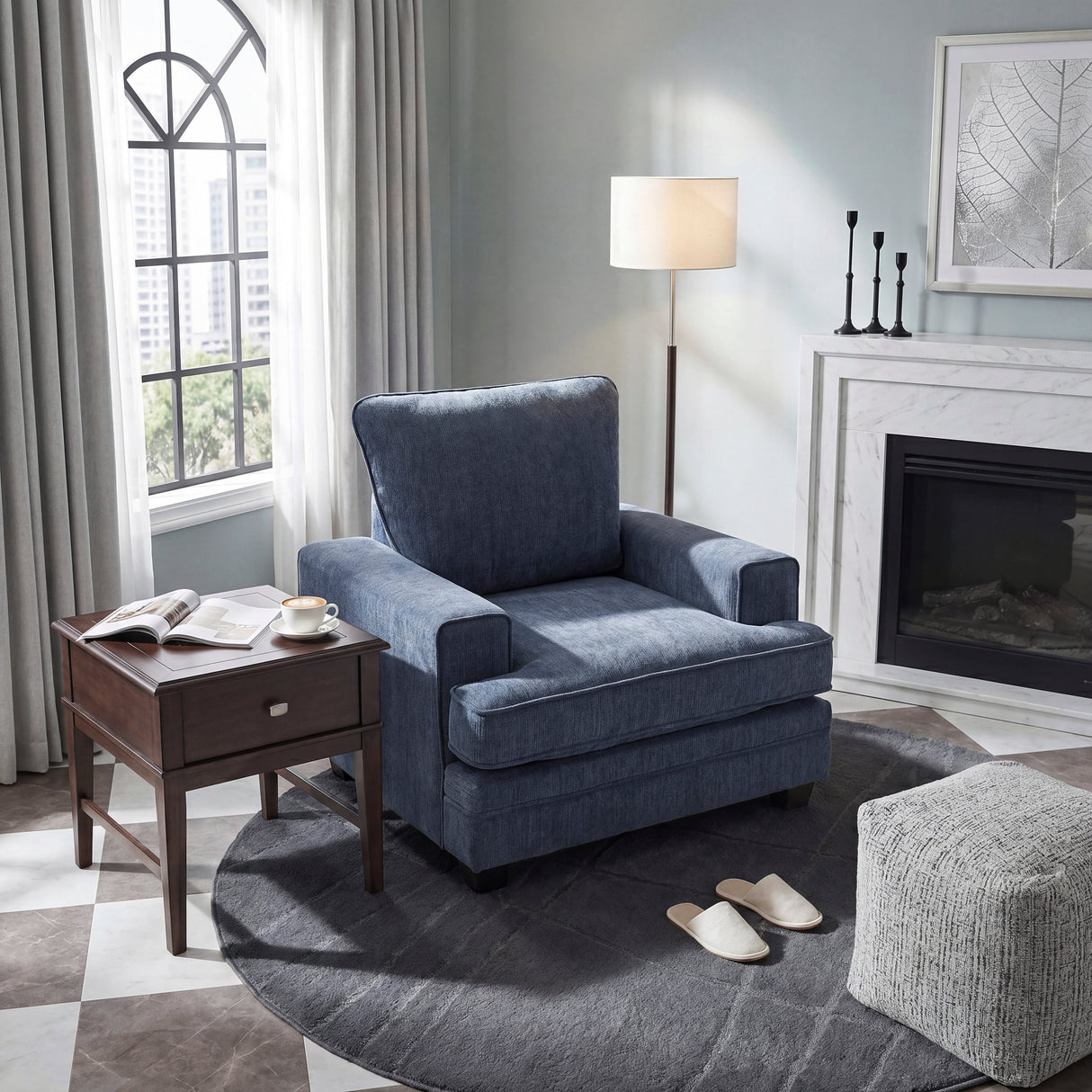 Sarah Blue Chair by Homelegance at Eve Furniture