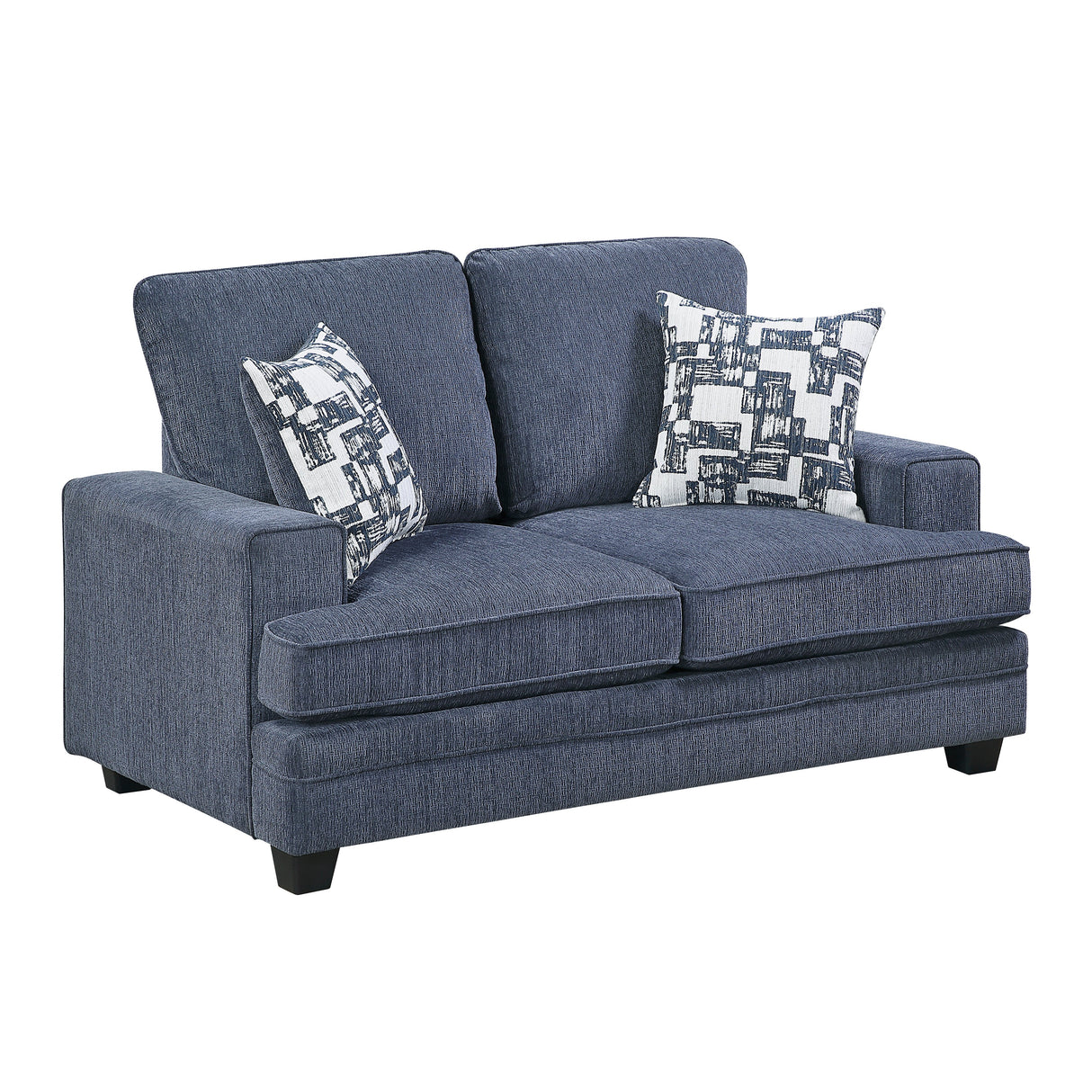 Sarah Blue Loveseat by Homelegance at Eve Furniture