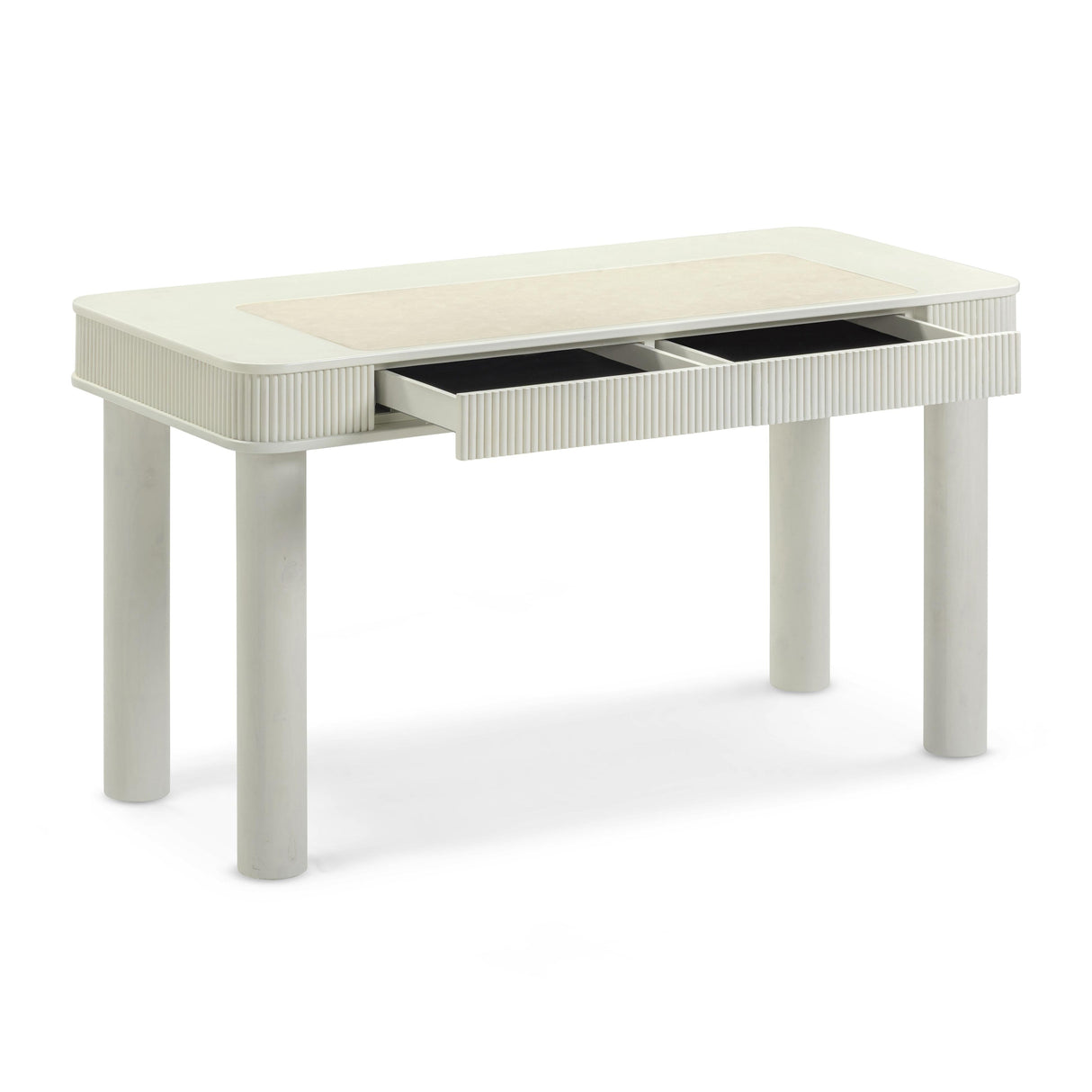 Sarah Cream Executive Work Desk by TOV Furniture at Eve Furniture