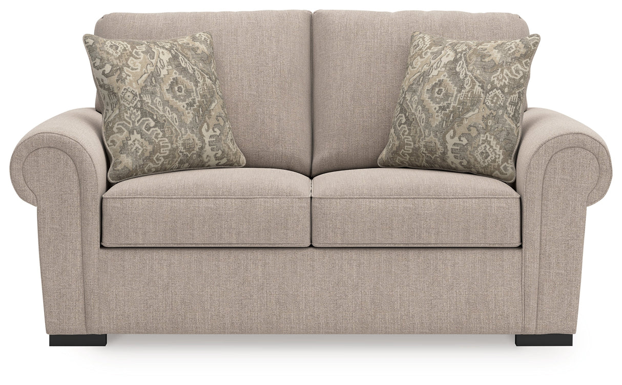 Sararose Heather Loveseat by Ashley at Eve Furniture