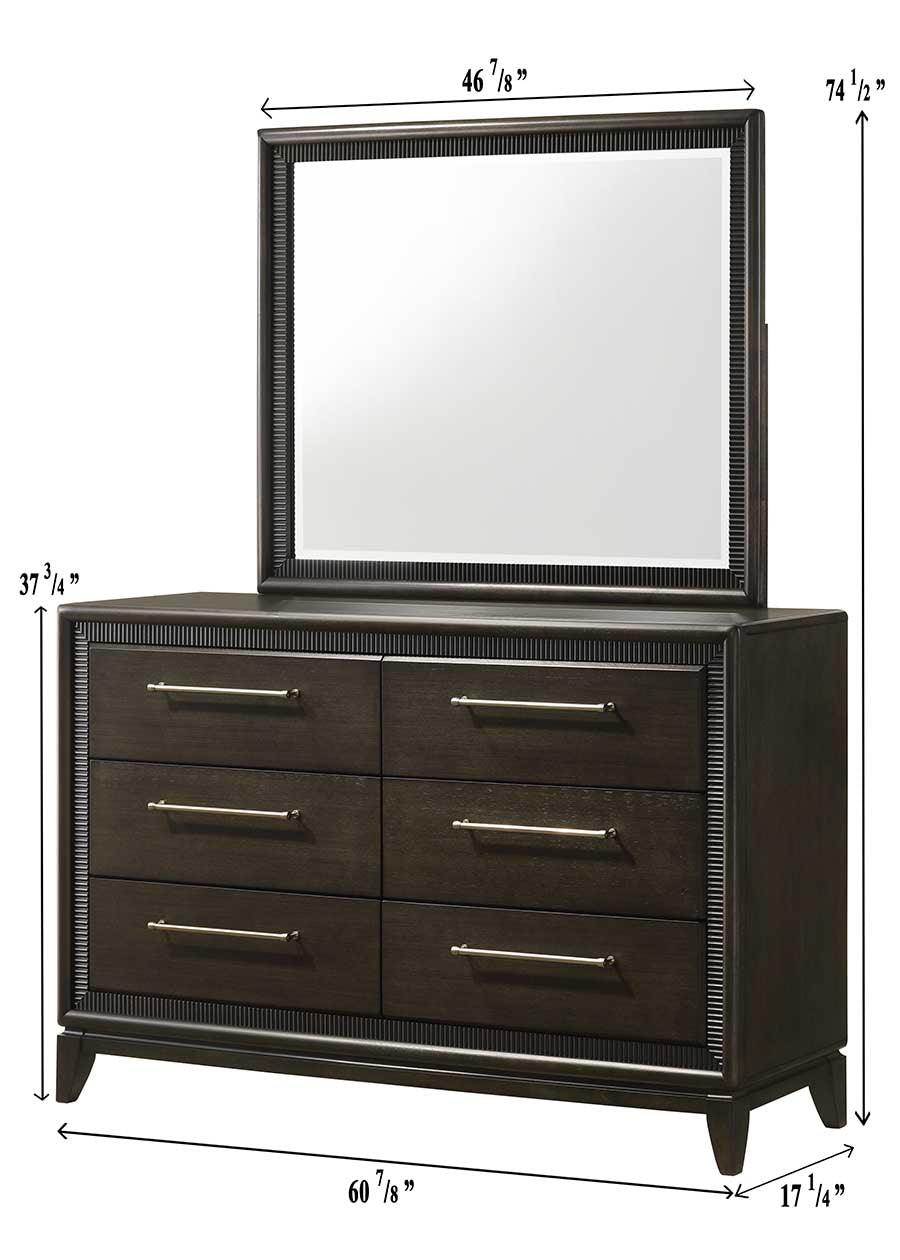 Saratoga Brown Mirror by Crown Mark at Eve Furniture